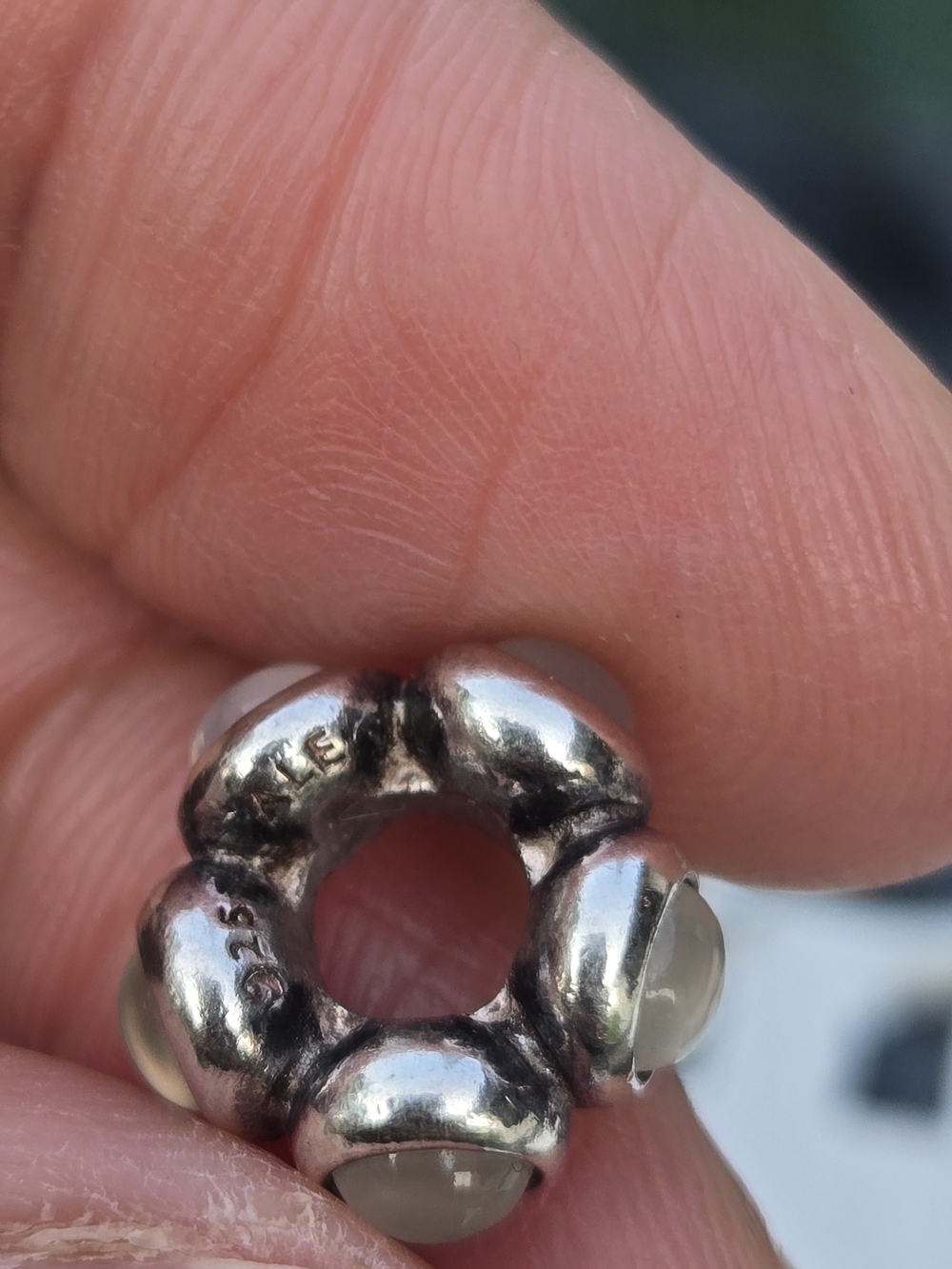 Pandora Sterling Silver Moonstone Bead Cachobon Charm - Picture 2 of 2